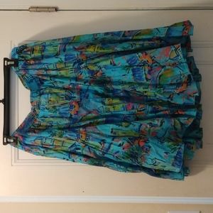 Cute colorful skirt size 14/16 by Lane Bryant. Comes over the knee.